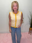 Lovely Yellow Striped Knit Tank Top 110 Tops - Ella Chic BoutiqueVeryJ