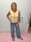 Lovely Yellow Striped Knit Tank Top 110 Tops - Ella Chic BoutiqueVeryJ