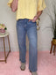 Lovervet Abound Tummy Control High Rise Crop Wide Leg Jeans 160 jeans - Ella Chic Boutique
