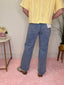 Lovervet Abound Tummy Control High Rise Crop Wide Leg Jeans 160 jeans - Ella Chic Boutique