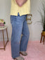 Lovervet Abound Tummy Control High Rise Crop Wide Leg Jeans 160 jeans - Ella Chic Boutique