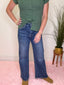 Lovervet Charm High Rise Ankle Wide Leg Jeans