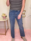Lovervet Kassia High Rise Medium Wash Raw Hem Ankle Straight Jeans 160 jeans - Ella Chic Boutique