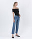 Lovervet Kassia High Rise Medium Wash Raw Hem Ankle Straight Jeans 160 jeans - Ella Chic Boutique