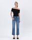 Lovervet Kassia High Rise Medium Wash Raw Hem Ankle Straight Jeans 160 jeans - Ella Chic Boutique