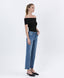 Lovervet Kassia High Rise Medium Wash Raw Hem Ankle Straight Jeans 160 jeans - Ella Chic Boutique