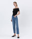 Lovervet Kassia High Rise Medium Wash Raw Hem Ankle Straight Jeans 160 jeans - Ella Chic Boutique