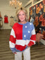 Made For You American Flag Sweatshirt 110 Tops- Ella Chic BoutiqueSewn and Seen