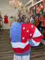 Made For You American Flag Sweatshirt 110 Tops- Ella Chic BoutiqueSewn and Seen