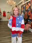 Made For You American Flag Sweatshirt 110 Tops- Ella Chic BoutiqueSewn and Seen