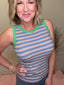 Make It Count Striped Tank Top in Green 110 Tops - Ella Chic BoutiqueWishlist