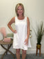 Make it Count White Sleeveless Contrast Stitched Dress 150 Dresses & Jumpsuits - Ella Chic Boutique