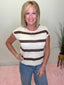 Make the Most Striped Sleeveless Sweater 110 Tops - Ella Chic BoutiqueBlu Pepper