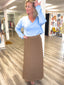 Maxi Slip Skirt in Bronze Countryside Bloom 180 Shorts & Skirts- Ella Chic BoutiqueMikarose