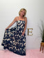 Midnight Garden Luxe Navy Floral Maxi Dress 150 Dresses & Jumpsuits - Ella Chic BoutiquePinch