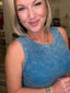 Mineral Washed Turquoise Tank Top