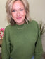 Moss Green Twist Back Sweater