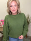 Moss Green Twist Back Sweater