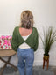 Moss Green Twist Back Sweater 130 Sweaters - Ella Chic Boutique