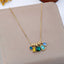 Multicolor Crystal Cluster Charm Pendant Necklace in Ruby 210 jewelry- Ella Chic BoutiqueJOSSLYN by wall to wall