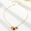 Multicolor Crystal Cluster Charm Pendant Necklace in Ruby 210 jewelry- Ella Chic BoutiqueJOSSLYN by wall to wall