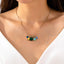 Multicolor Crystal Cluster Charm Pendant Necklace in Ruby 210 jewelry- Ella Chic BoutiqueJOSSLYN by wall to wall