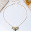 Multicolor Crystal Cluster Charm Pendant Necklace in Ruby 210 jewelry- Ella Chic BoutiqueJOSSLYN by wall to wall
