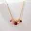 Multicolor Crystal Cluster Charm Pendant Necklace in Ruby 210 jewelry- Ella Chic BoutiqueJOSSLYN by wall to wall