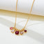 Multicolor Crystal Cluster Charm Pendant Necklace in Ruby 210 jewelry- Ella Chic BoutiqueJOSSLYN by wall to wall