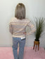 Multicolored Fall Stripes Crochet Sweater 130 Sweaters- Ella Chic BoutiqueBe Cool