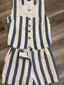 Navy Striped High Waist Linen Shorts 180 Shorts & Skirts - Ella Chic BoutiqueBlu Pepper