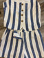 Navy Striped High Waist Linen Shorts 180 Shorts & Skirts - Ella Chic BoutiqueBlu Pepper