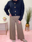 Never Want Anything Else Mocha Pants pockets stretchy miou muse crop wide leg dress pants - Ella Chic Boutique
