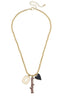Ohio State Buckeyes Bead Charm Necklace in Gold