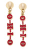 Ohio State Buckeyes Earrings in Red and Gold