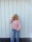 Olivia Dusty Pink V-neck Sweater 110 Tops- Ella Chic BoutiqueLE LIS