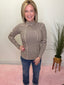 On the Daily Striped Long Sleeve Top in Chocolate - Ella Chic BoutiqueElla Chic Boutique