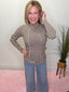 On the Daily Striped Long Sleeve Top in Chocolate - Ella Chic BoutiqueElla Chic Boutique