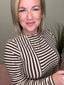 On the Daily Striped Long Sleeve Top in Chocolate - Ella Chic BoutiqueElla Chic Boutique