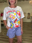 On Trend Blue Striped Boxer Shorts 180 Shorts & Skirts- Ella Chic BoutiqueButtermelon