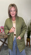 Open Front Longer Olive Jacket 140 Jackets - Ella Chic Boutique