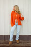 Open Knit Sweetly Tied Sweater in Burnt Orange 130 Sweaters - Ella Chic Boutique