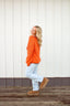 Open Knit Sweetly Tied Sweater in Burnt Orange 130 Sweaters - Ella Chic Boutique