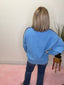 Out & About Zip Up Jacket in Blue 130 Sweaters- Ella Chic BoutiqueLE LIS
