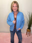 Out & About Zip Up Jacket in Blue 130 Sweaters- Ella Chic BoutiqueLE LIS