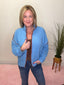 Out & About Zip Up Jacket in Blue 130 Sweaters- Ella Chic BoutiqueLE LIS