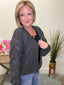 Oversized Cable Knit Open Front Cardigan Sweater in Charcoal 130 Sweaters - Ella Chic Boutique
