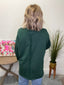 Oversized Embroidered Pullover Top in Evergreen 110 Tops - Ella Chic Boutique