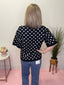 Oversized Polka Dot Sweater Top in Black 110 Tops - Ella Chic BoutiqueSewn and Seen