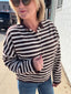 Payton Brown Striped Cardigan Sweater 130 Sweaters- Ella Chic BoutiqueThings Between